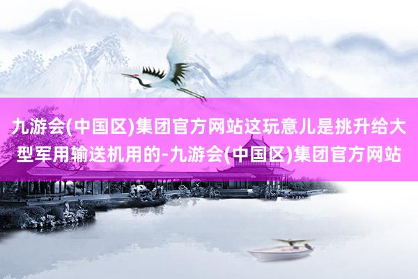 九游会(中国区)集团官方网站这玩意儿是挑升给大型军用输送机用的-九游会(中国区)集团官方网站