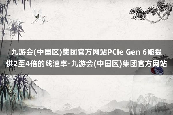 九游会(中国区)集团官方网站PCIe Gen 6能提供2至4倍的线速率-九游会(中国区)集团官方网站